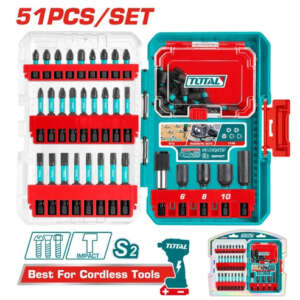 Bit Set, Screwdriver, Impact, 51pc, Total