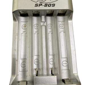 Battery Charger, Mini, 4-Slot, AA/AAA, Ni-MH/Ni-Cd, SP-809, Silver Point