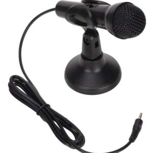 Microphone, Desktop Multimedia, 3.5mm Audio Jack, Weighted Round Base - Image 4